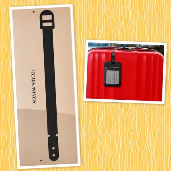 Custom Leather Luggage Tag, “To Travel is to Live” Suitcase ID Tag - Picture 2 of 2